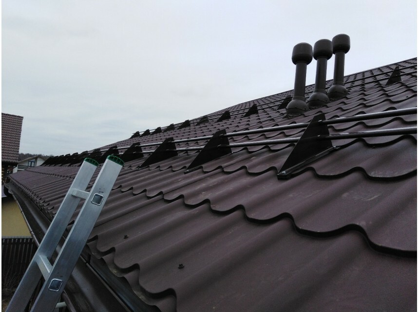 Монтаж доборных элементов, снегозадержателей,  водостоков